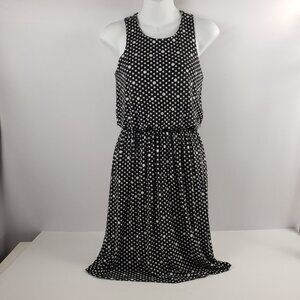 Ann Taylor Loft XSP Black White Sleeveless Print Women Petites Spring Summer